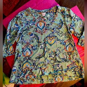 Chico’s 3/4 sleeve knit top, Size 2